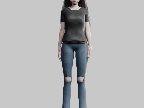 Sweet cute Girl V34119 3D 模型