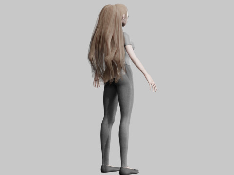 Teen anime Girl V28459 3D Модель