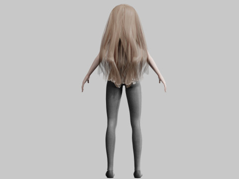 Teen anime Girl V28459 3D Модель