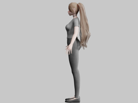 Teen anime Girl V28459 3D Модель