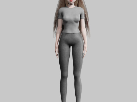 Teen anime Girl V28459 3D Модель