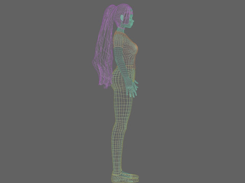 Teen anime Girl V28459 3D Модель