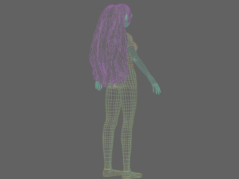 Teen anime Girl V28459 3D Модель
