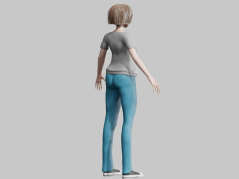 Young anime Girl V30296 3D 模型