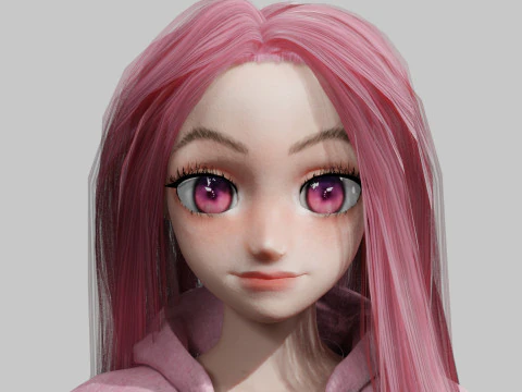 Young cute Girl V38332 3D Model