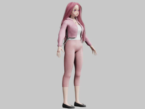 Young cute Girl V38332 3D Model