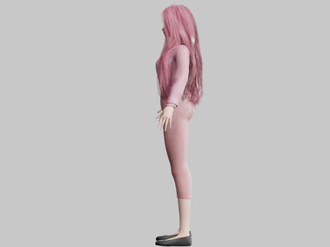Young cute Girl V38332 3D Model
