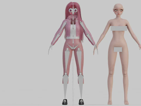 Young cute Girl V38332 3D Model