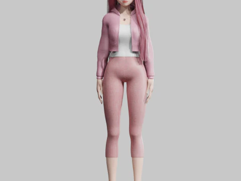 Young cute Girl V38332 3D Model