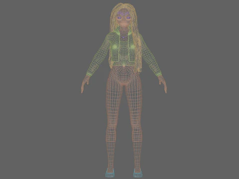 Young cute Girl V38332 3D Model