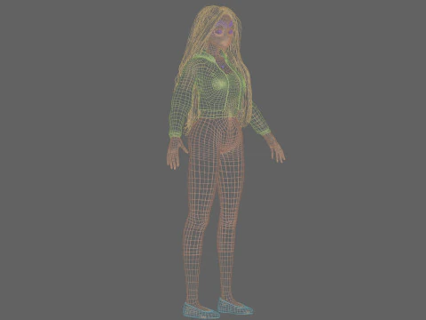 Young cute Girl V38332 3D Model