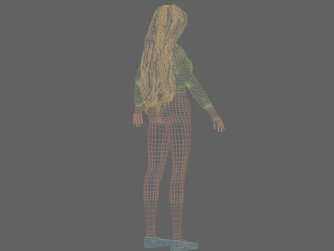 Young cute Girl V38332 3D Model