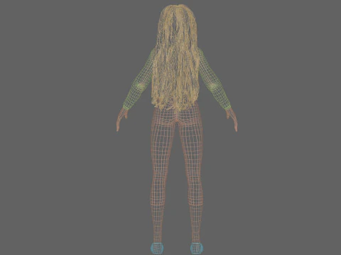 Young cute Girl V38332 3D Model