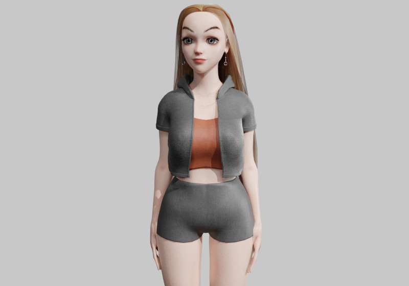 Basic Beautiful woman V31181 3D Model .c4d .max .obj .3ds .fbx .stl .blend