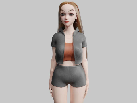 Basic Beautiful woman V31181 3D Model