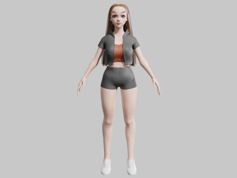 Basic Beautiful woman V31181 3D Model