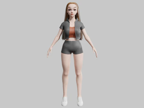Basic Beautiful woman V31181 3D Model