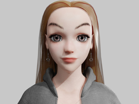 Basic Beautiful woman V31181 3D Model