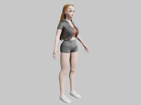 Basic Beautiful woman V31181 3D Model