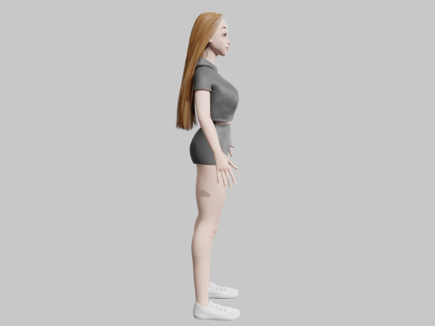 Basic Beautiful woman V31181 3D Model