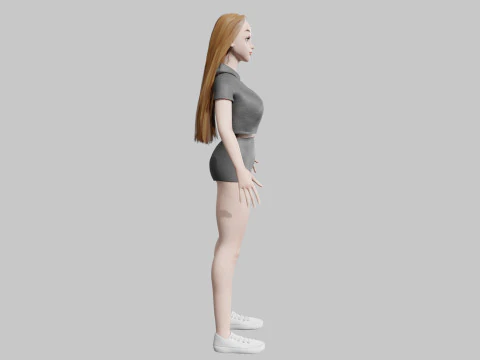 Basic Beautiful woman V31181 3D Model