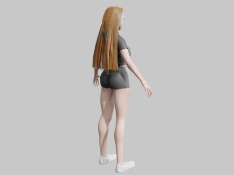 Basic Beautiful woman V31181 3D Model