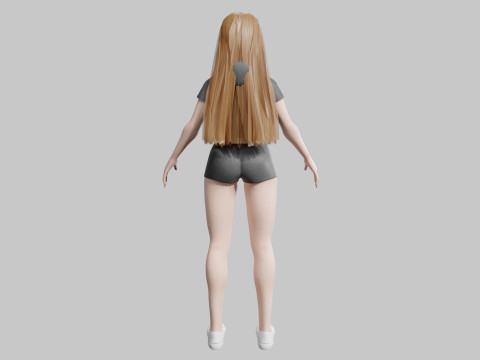 Basic Beautiful woman V31181 3D Model