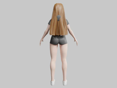Basic Beautiful woman V31181 3D Model