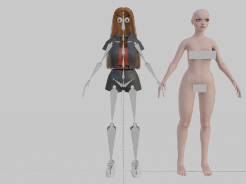 Basic Beautiful woman V31181 3D Model