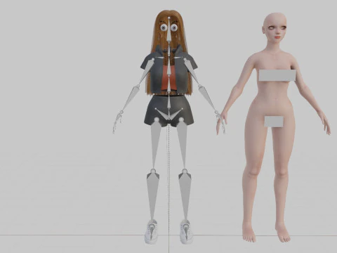 Basic Beautiful woman V31181 3D Model