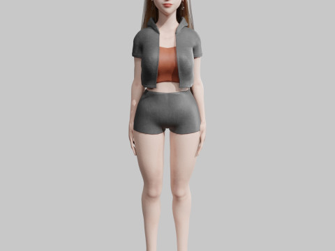 Basic Beautiful woman V31181 3D Model