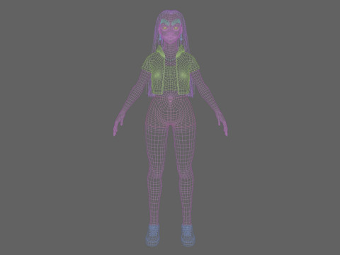 Basic Beautiful woman V31181 3D Model