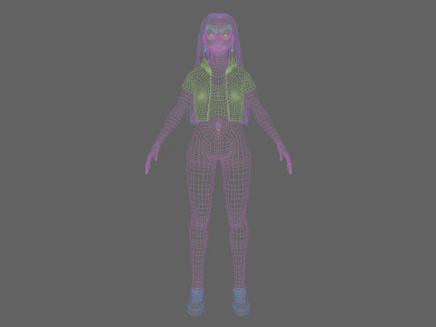 Basic Beautiful woman V31181 3D Model