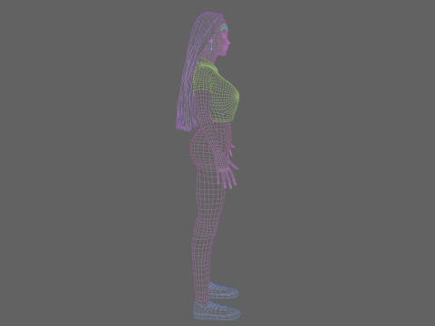 Basic Beautiful woman V31181 3D Model
