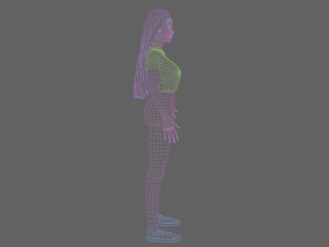 Basic Beautiful woman V31181 3D Model