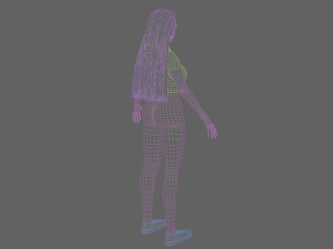 Basic Beautiful woman V31181 3D Model