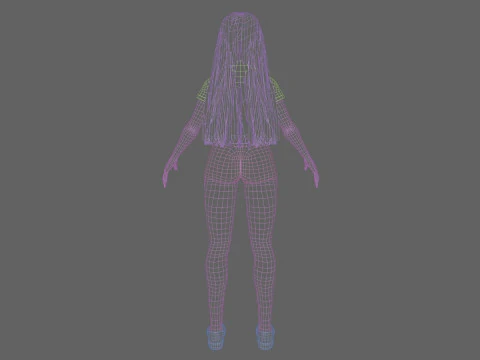 Basic Beautiful woman V31181 3D Model