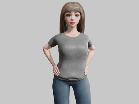 Basic classic woman V31389 3D Model