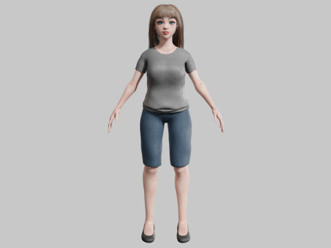 Basic classic woman V31389 3D-Modell