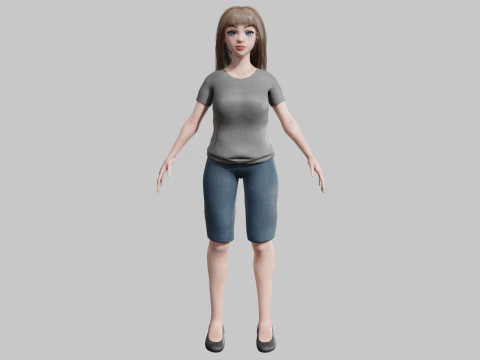 Basic classic woman V31389 3D Model