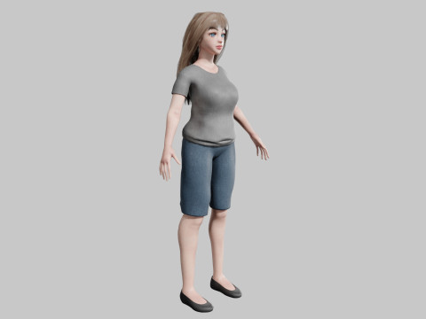 Basic classic woman V31389 3D-Modell