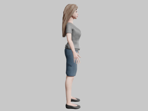 Basic classic woman V31389 3D-Modell