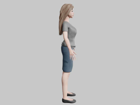 Basic classic woman V31389 3D Model