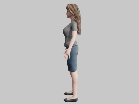 Basic classic woman V31389 3D-Modell