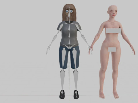 Basic classic woman V31389 3D Model