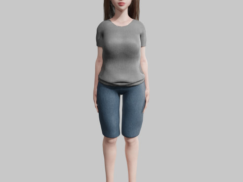 Basic classic woman V31389 3D-Modell