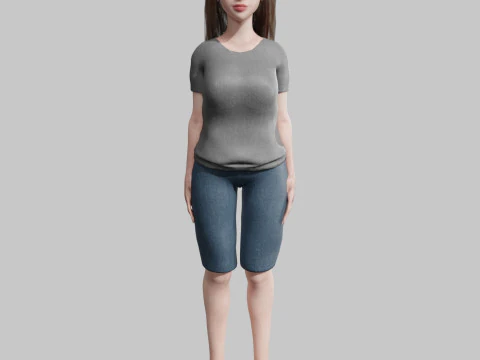 Basic classic woman V31389 3D Model
