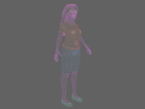 Basic classic woman V31389 3D Model