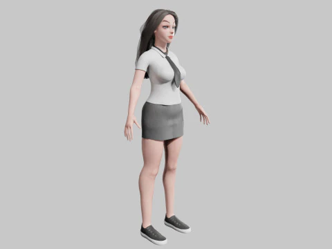 Basic cool woman V31631 3D Model