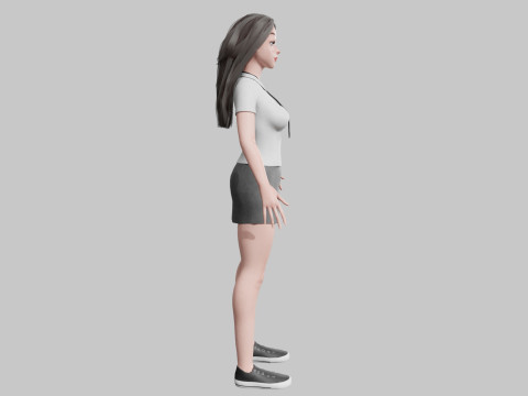 Basic cool woman V31631 3D Модель